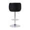 Armen Living Toby Black Faux Leather Adjustable Height Swivel Walnut Wood and Chrome Bar Stool LCTOSWBAWABL - alternate 2
